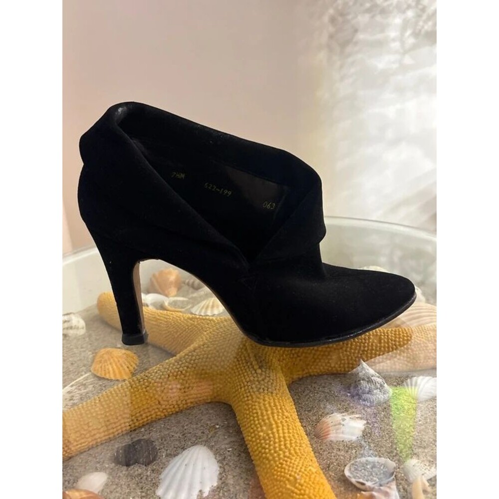 Vintage Suede Heel Booties